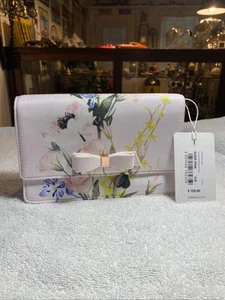 Ted Baker London Hania Elegant Bow Nude Pink ROSE Chain Strap Evening Bag NEW - Picture 1 of 18