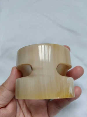 Brazalete Brazalete Cuerno de Búfalo Natural Hecho a Mano Joyería Tallado Bohemio Foto 1 de 4