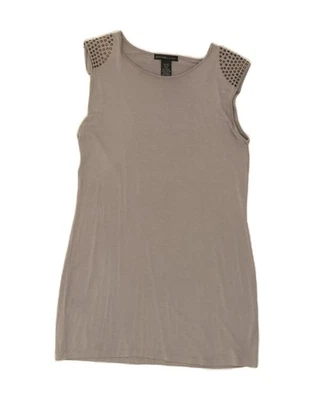 Vestido básico sin mangas DESIGN HISTORY para mujer Reino Unido 14 grande gris viscosa AZ05 Foto 1 de 3