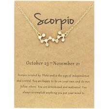 Scorpio Star Sign Pendant Chain Necklace-Zodiac constellation Astrology Gift