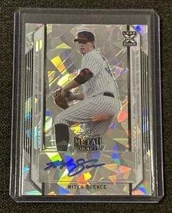 2021 Leaf Metal Draft Mitch Spence Silver Cracked Ice Auto Yankees Oakland A’s - Picture 1 of 2