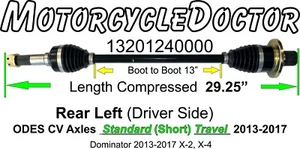 ODES,CV,Axle,800,Rear,Left,13201240000,UTV,Dominator,28mm O.D. Hub Splines*ST* - Picture 1 of 2