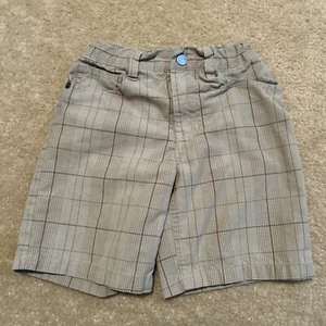 Hurley Boys Beige Plaid Shorts - adjustable Waist - Size 5 - Picture 1 of 9