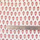5 yard Hand Block Print 100% Cotton Fabric Indian Sanganeri Printed Fabric CJ4