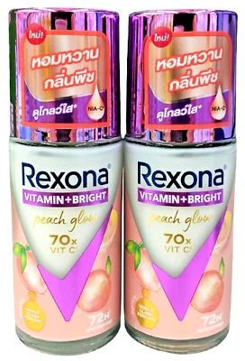 REXONA Vitamin Bright Peach Glow Desodorante Antitranspirante Mujer 45ml × 2 Foto 1 de 4