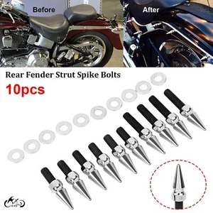 For Harley Softail 2003 - 2006 Chrome Spike Rear Fender Strut Bolts FXST FLSTN - Picture 1 of 15