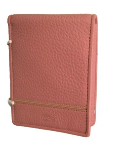 LACOSTE WALLET Unisex Soft Leather Vintage L49 Palio Slg 20 Pink NEW - Picture 1 of 5