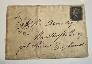 Great Britain Used in Ireland - Penny Black on Cover - Kilcullen MX - BV $1296 - Picture 1 of 4