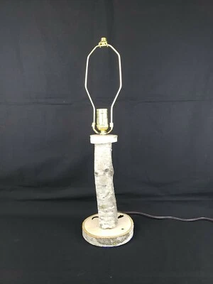 Handmade Real Birch Bark Wood Log Table Lamp Rustic Cabin Cottage Decor 23"H - Image 1 of 4