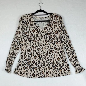 Maurice Women's 24/7 Animal Print Long Sleeve Tee Shirt Size XL NWT - Picture 1 of 7