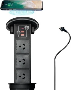 Waterproof Wireless Pop up Power Point Extension Power Cord with 3 AC Power Sock - Picture 1 of 9