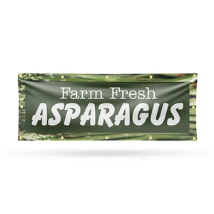 Farm Fresh Asparagus Vinyl Banner Sign with Metal Grommets Heavy-Duty - Picture 1 of 21