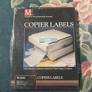 Maco M-5352 Copier Mailing Label- 2" Width X 4.2" Length. Unopened. 1000 Labels - Picture 1 of 3