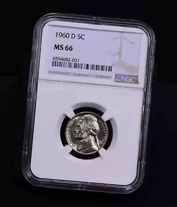 1960-D Jefferson Nickel - NGC MS66 (#48619-L) - Picture 1 of 8