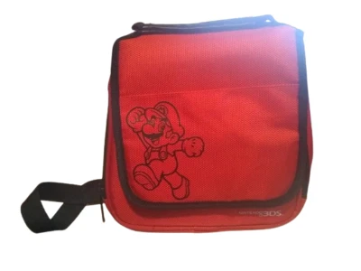 Bolsa de Transporte Nintendo 3Ds Estilo Mensajero Logo Mario Delantera/Trasera Naranja Negra Foto 1 de 4