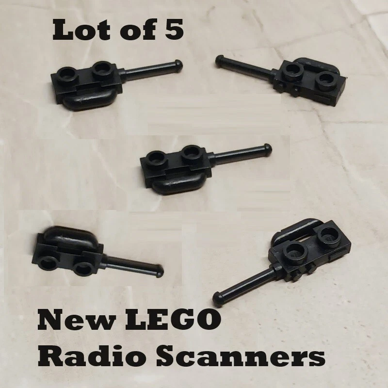 Nuevo LEGO Policía Escáner Radio Lote de 5 Manijas Laterales Antena Cuerpo de Bomberos Equipo Foto 1 de 1