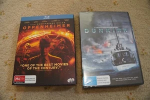 Oppenheimer BluRay + Dunkirk DVD two movies Nolan (Australia region) + Free post - Picture 1 of 2