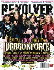 Revolver Magazine February 2008 Dragonforce Slipknot Metallica Deftones Disturbe - Picture 1 of 2