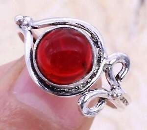 Red Onyx 925 Silver Plated Handmade Ring of US Size 6.75