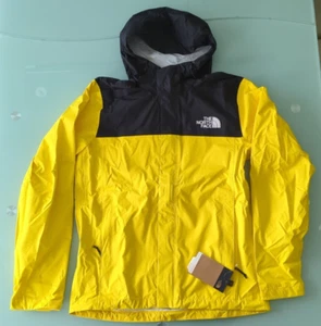 Chaqueta de lluvia The North Face Venture 2 impermeable amarilla negra con capucha para hombre S nueva con etiquetas - Imagen 1 de 17