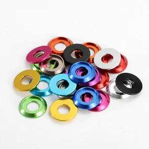 Guarnizione testa pulsante presa rondella alluminio 6061 Fisheye M2 M2,5 M3 M4 M5 M6 M8 - Foto 1 di 23