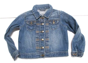 GIRLS BABY GAP 1969 BLUE DENIM PLEAT JEAN JACKET SIZE 4 #1 - Picture 1 of 1