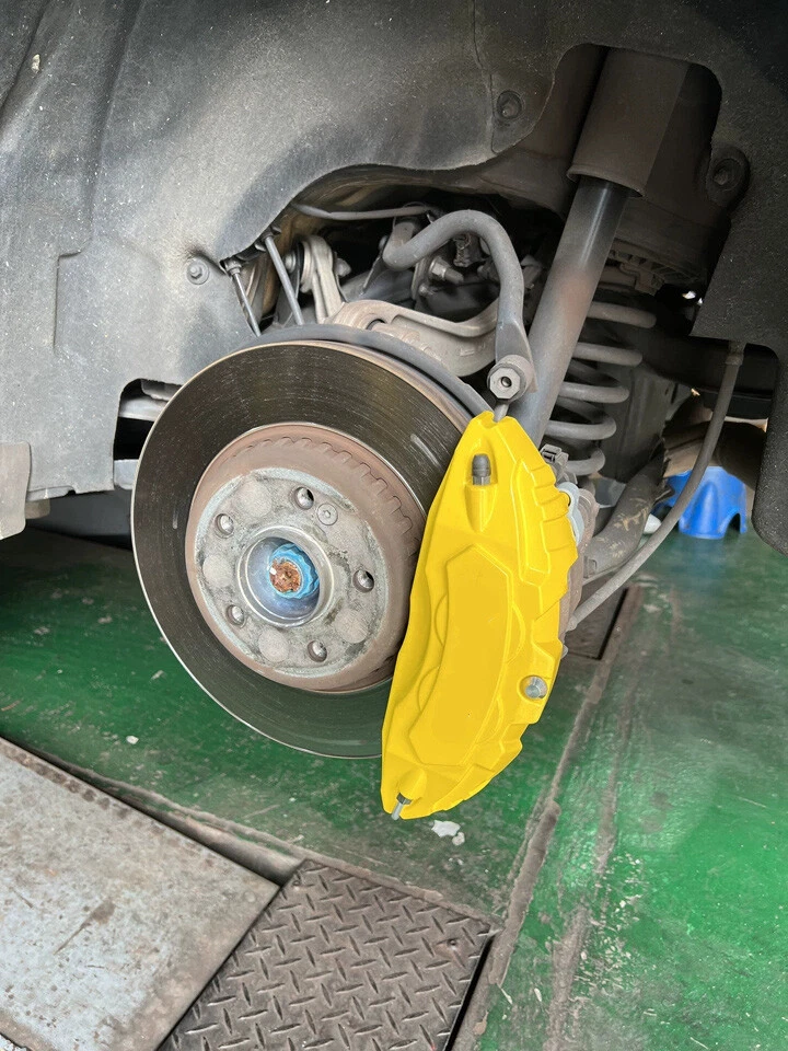 Fit AUDI Yellow Brake Caliper Covers 4Pc For Q5/Q6/Q7/Q8/A5/A6/A7/A8/R8/TT/SLINE Foto 1 de 4