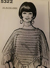 5322 Vintage PONCHO Pattern to KNIT (Reproduction) 