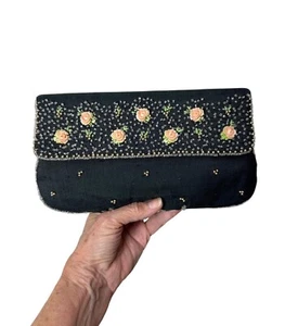1950s beaded silk clutch purse by Magid for Bonwit Teller - Picture 1 of 6
