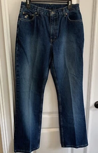 Caribbean Joe Womens Blue Denim Jeans Straight Leg Size 12 - Picture 1 of 11