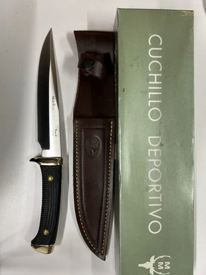 Cuchillo de caza Muela “Fury 90058” hoja fija funda de cuero y caja España Foto 1 de 2