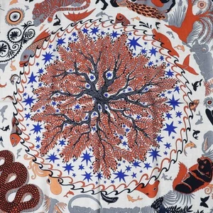 HERMES Carre 140 Sous Le Charme d'Orphee Cashmere Silk Scarf Multicolor Unused  - Picture 1 of 10