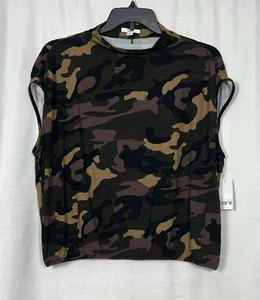 Bar III Women’s Trendy Plus Size Camo-print Mock Neck Top Camilla Camo Size 1X - Picture 1 of 3