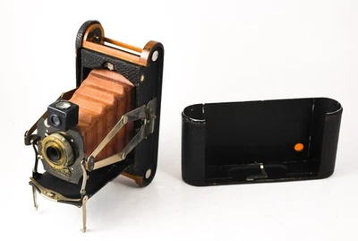 Kodak No.1A Folding Pocket – Soufflet rouge, intérieur bois – Patent 1908 - Photo 1/4