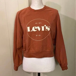 Levi's Pullover Größe XS Orange Rosa Lachs Damen Crop San Francisco CA - Bild 1 von 10