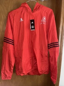 Chaqueta con capucha Adidas 2018 Boston Marathon grande cremallera completa nueva con etiquetas (B67) - Imagen 1 de 14