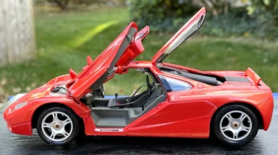 1: 18 McLaren F1 Roadcar Maisto 橙色红色金属压铸模型汽车 — 第 1/4 张图片
