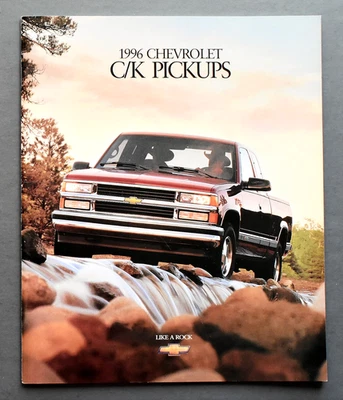 Folleto de ventas de camionetas Chevrolet C/K 1996 originales ~ 40 páginas ~ 9" X 11" Foto 1 de 4