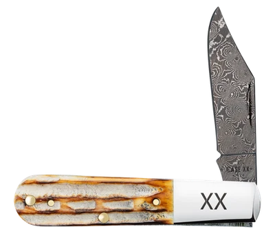 Карманный нож Case xx Knives Barlow с рифленой натуральной костью 27232 из дамасской стали - Изображение 1 из 4