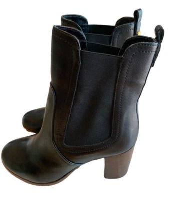 Ботинки челси Ted Baker Daphina черные кожаные на каблуке 9 - Изображение 1 из 4