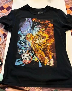 Demon Slayer Adult size M. Mugen Train Movie Ice Battle. Black - Picture 1 of 5