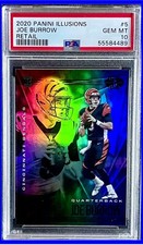 JOE BURROW 2020 ILLUSIONS SILVER PRIZM ROOKIE CARD RC REFRACTOR BENGALS PSA 10