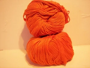 Lote de 2 bolas ~ Gedifra "St. Tropez" hilo fino 100 % algodón ~ naranja - Imagen 1 de 1