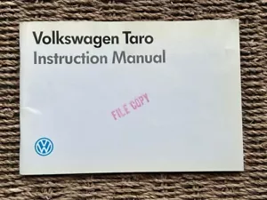 VW TARO OWNERS INSTRUCTION MANUAL DRIVERS HANDBOOK GUIDE PICK UP TRUCK 1989-1997 - Picture 1 of 4
