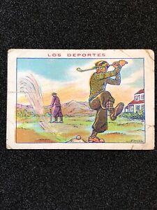 1920’s Golf Chocolate Barcelona Vintage Card Rare