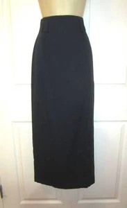 Falda larga vintage Maggie Lawrence para damas talla 4 azul marino con abertura - Imagen 1 de 4
