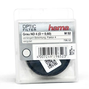 *MINT* Hama Grey ND4 NDx4 M52 52mm Lens Filter Canon Pentax Nikon Olympus Rollei - Picture 1 of 8