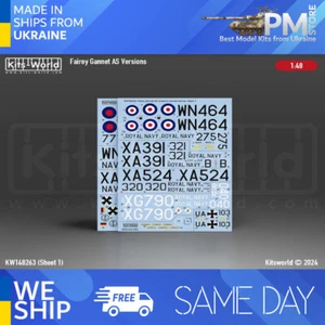 Kits World KW148263 1/48 Decal for Fairey Gannet AS versions and derivatives - Picture 1 of 7