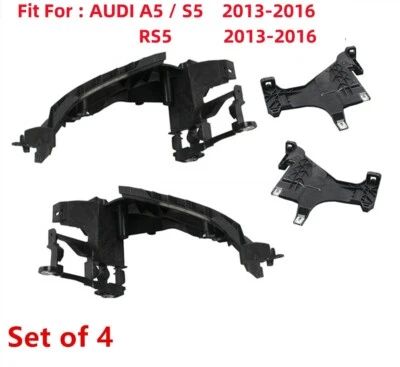 4PCS Kit For AUDI A5 2013-2016 S5 RS5 Front Headlight Mount Bracket & Base Plate - Image 1 of 4