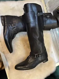 Hermes Vintage echt schwarz Leder Stiefel Gr. 39 - Bild 1 von 11